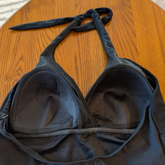 Magic Suit Black 1-Piece Halter Style Swimsuit, Size 12 - NEW - Picture 3 of 9